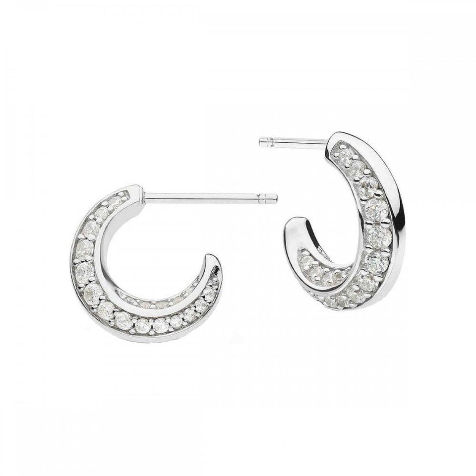Kit Heath Ladies Cirque Stone Set Hoop Earrings