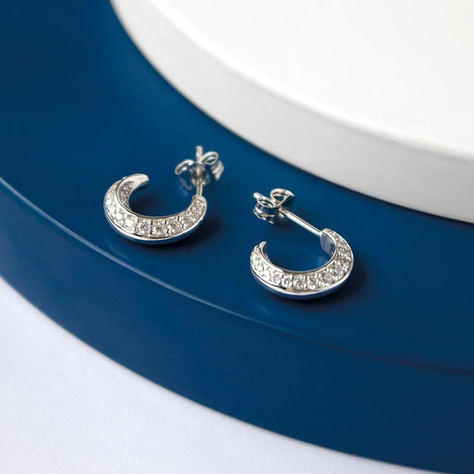 Kit Heath Ladies Cirque Stone Set Hoop Earrings