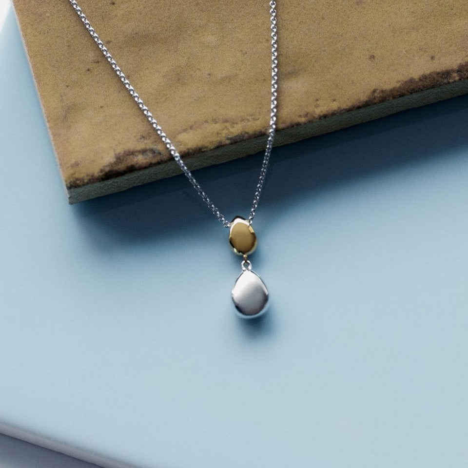 Kit Heath Ladies Coast Pebble Golden Drop Necklace