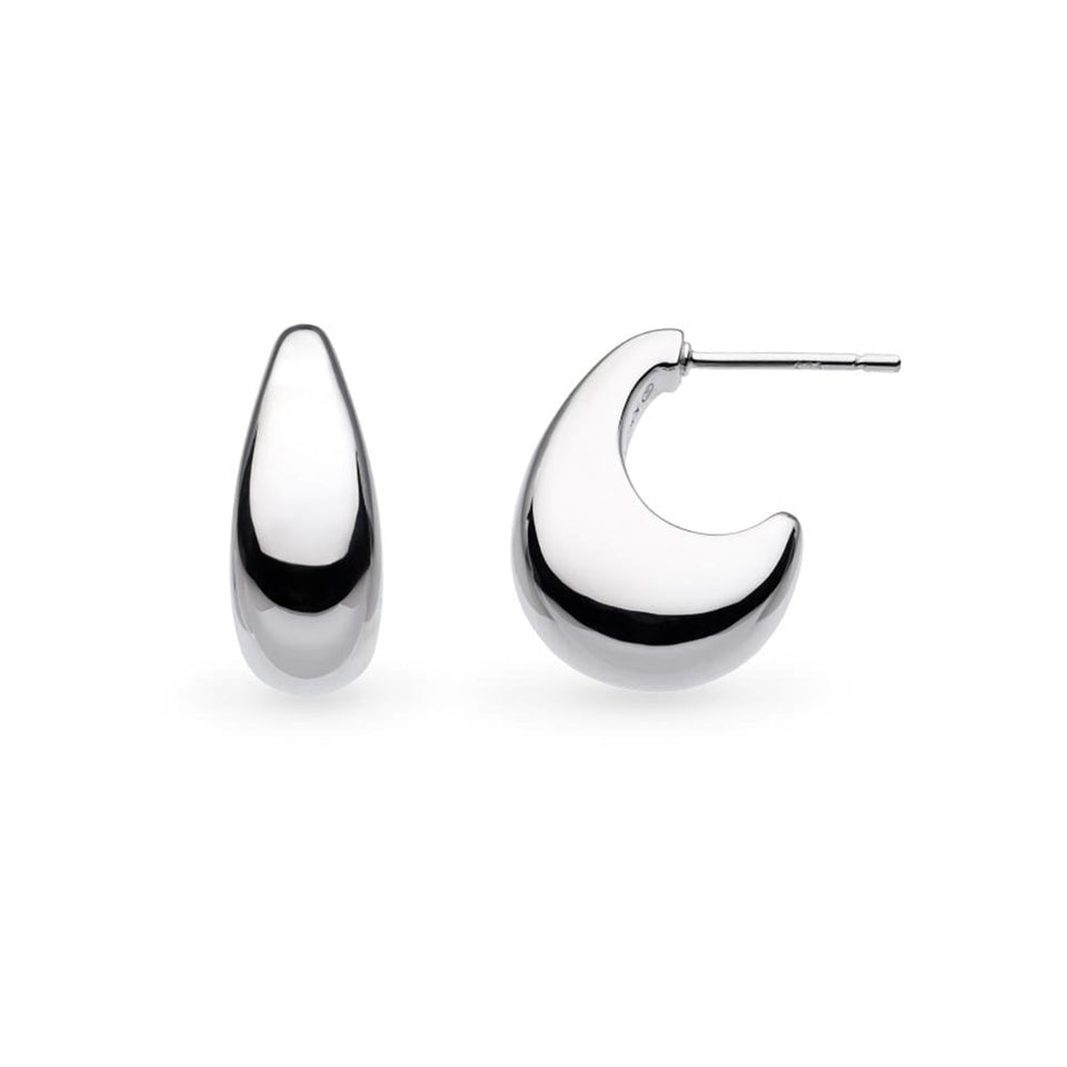 Kit Heath Ladies Coast Pebble Smooth Grande Stud Hoop Earrings