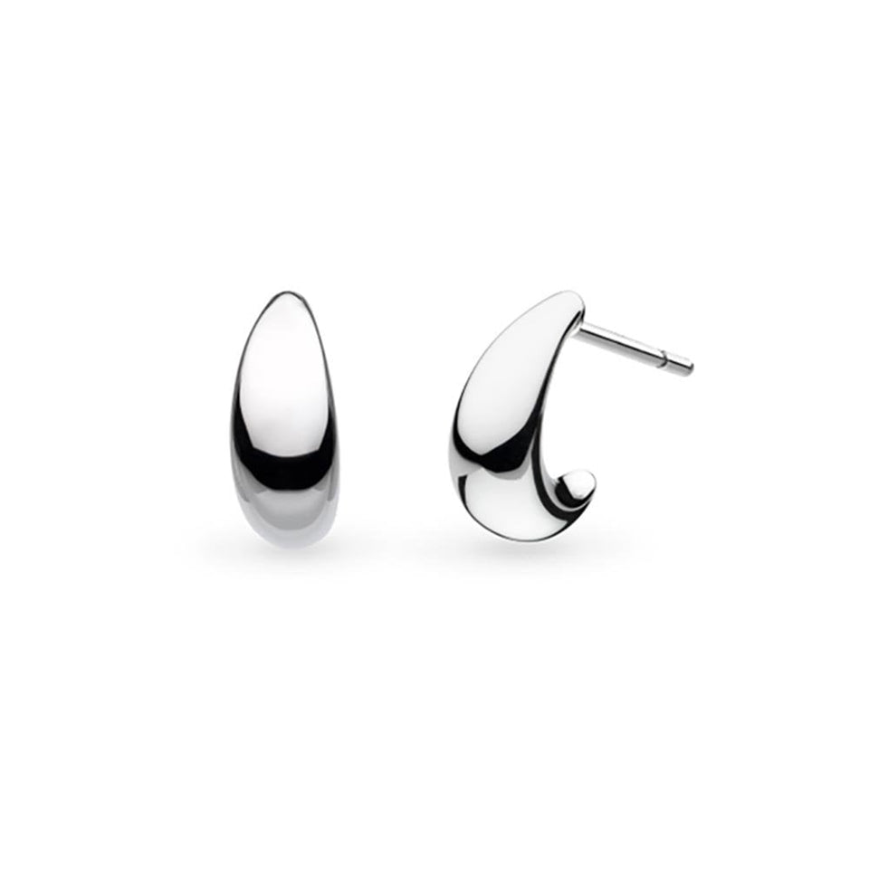 Kit Heath Ladies Coast Pebble Smooth Stud Hoop Earrings
