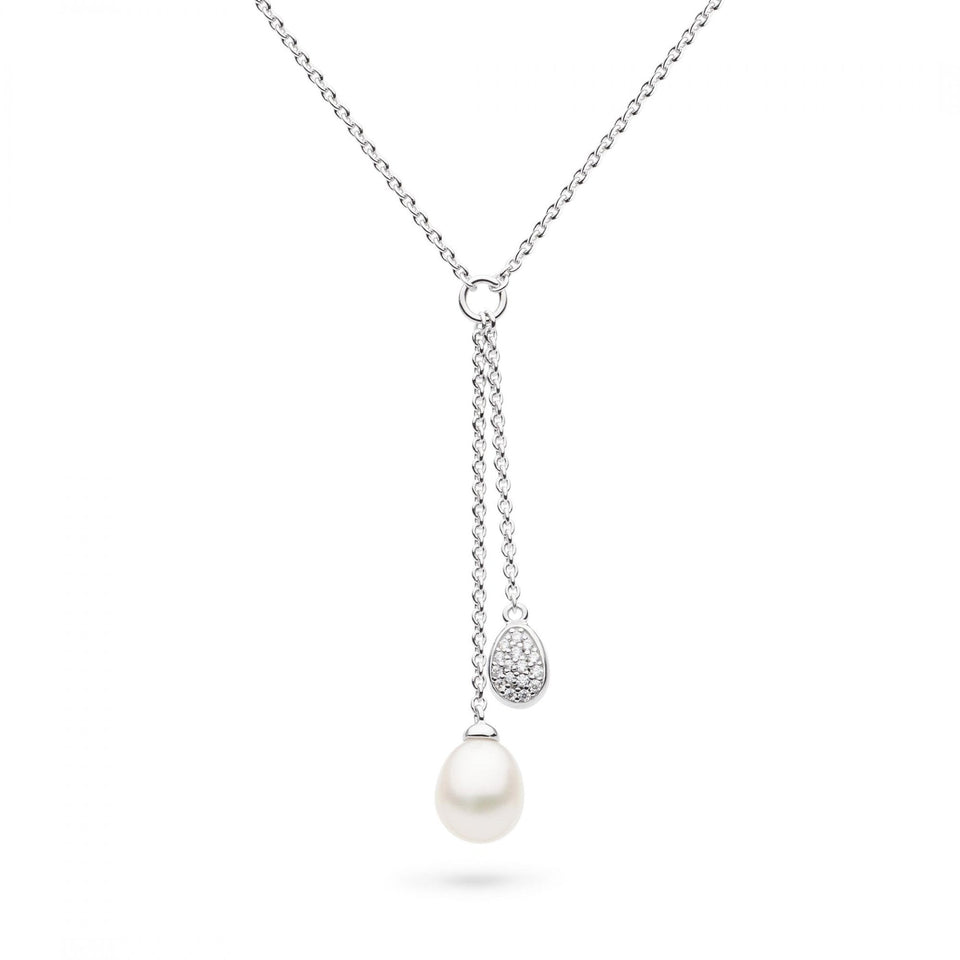 Kit Heath Ladies Coast Pebble Stone Set & Pearl Drop Necklace