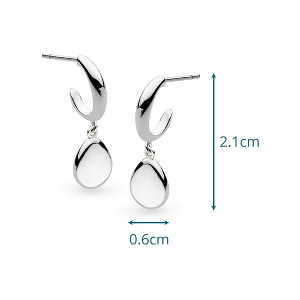 Kit Heath Ladies Coast Pebbles Drop Hoop Earrings