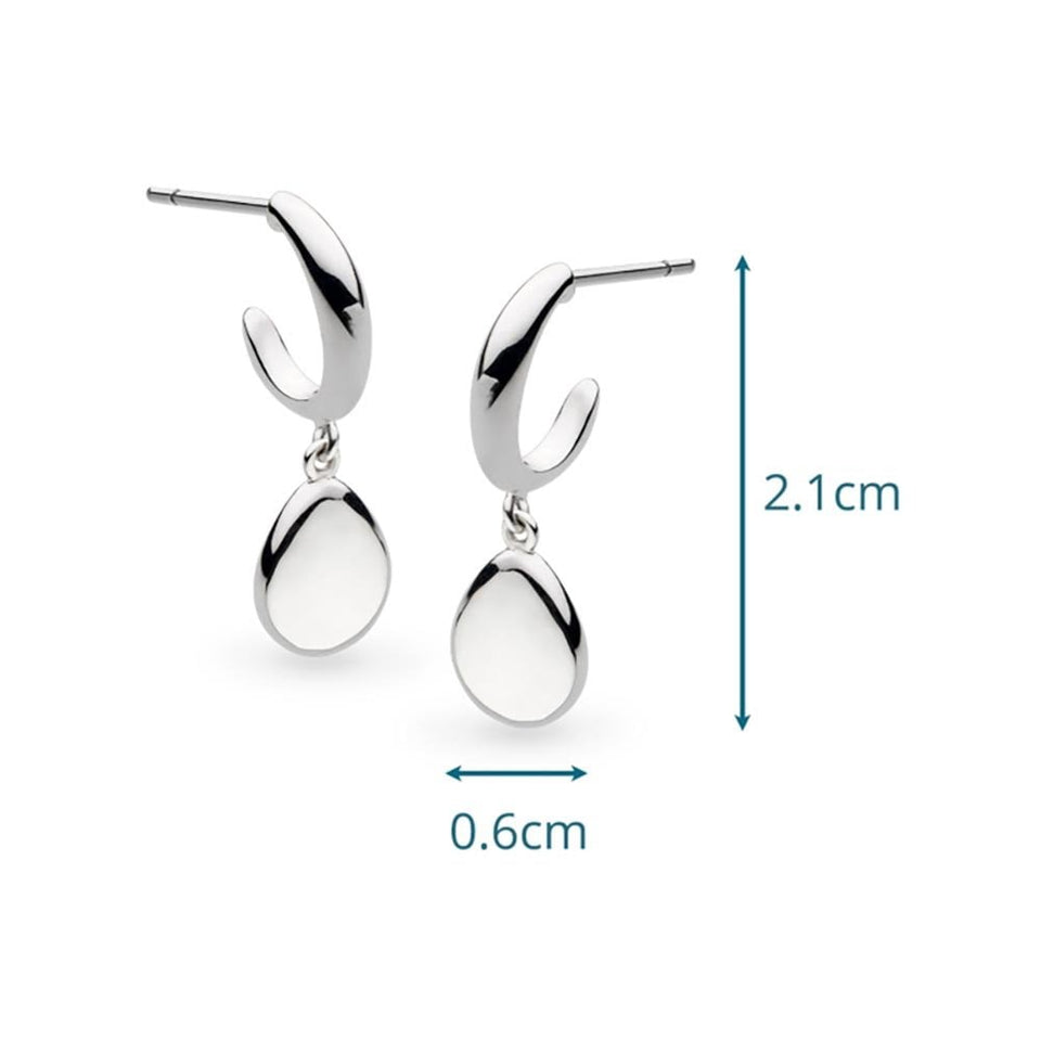Kit Heath Ladies Coast Pebbles Drop Hoop Earrings