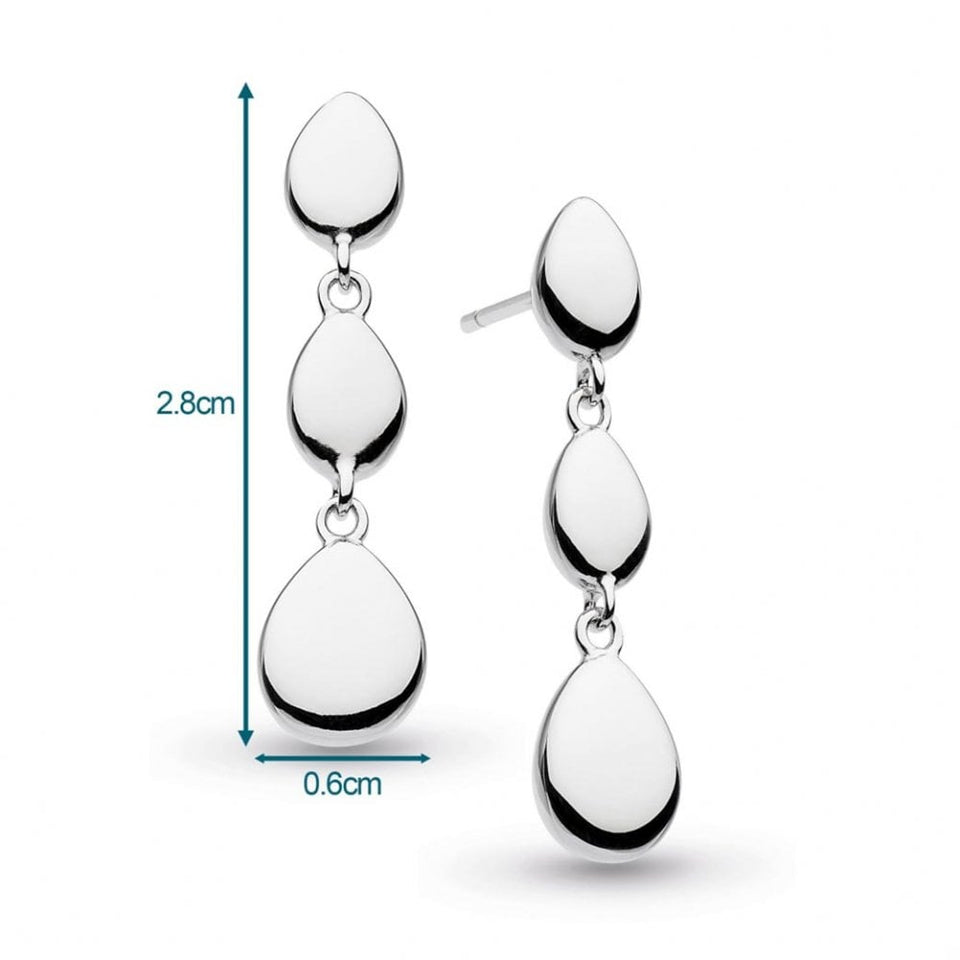 Kit Heath Ladies Coast Pebbles Interlinked Drop Earrings