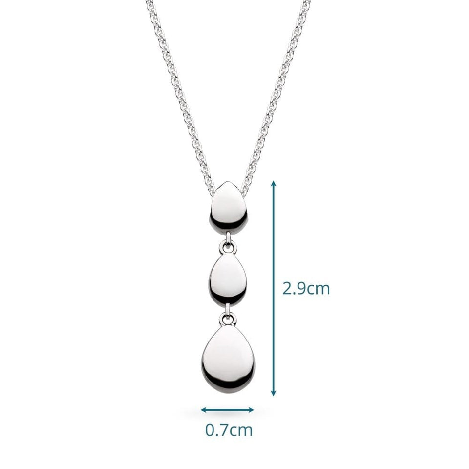 Kit Heath Ladies Coast Pebbles Interlinked Drop Necklace