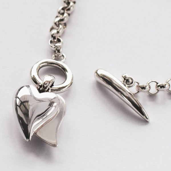 Kit Heath Ladies Desire Love Duet T-Bar Heart Bracelet