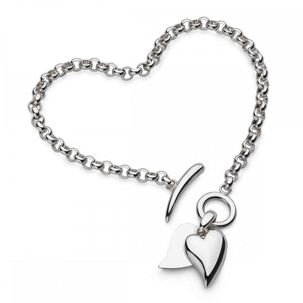 Kit Heath Ladies Desire Love Duet T-Bar Heart Bracelet