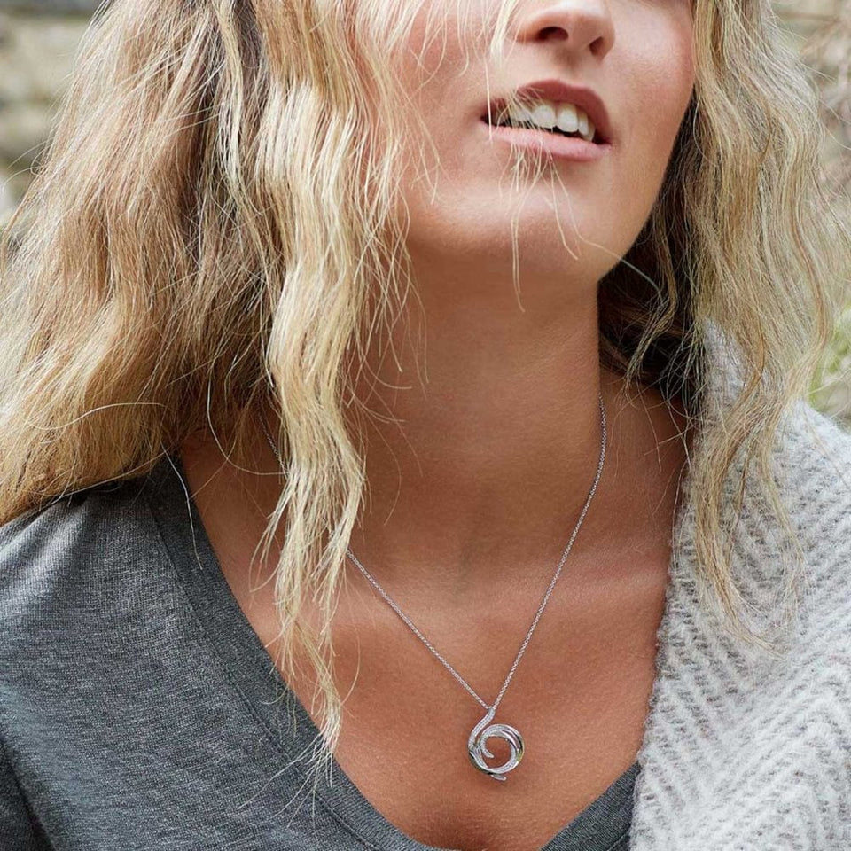 Kit Heath Ladies Entwine Helix Wrap Pave Necklace