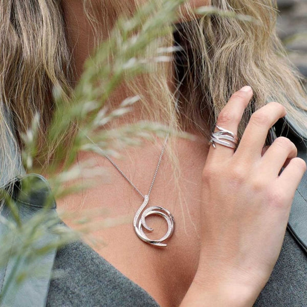 Kit Heath Ladies Entwine Helix Wrap Stone Set Grande Necklace
