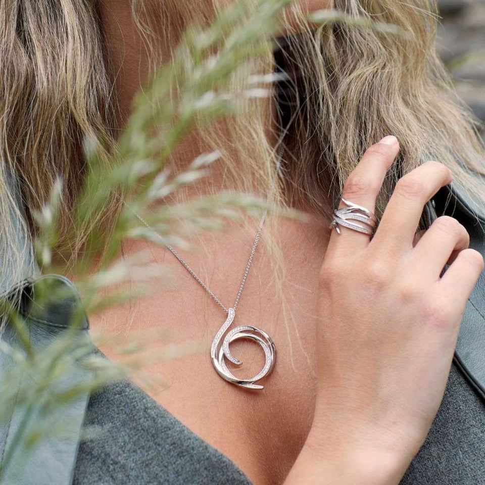 Kit Heath Ladies Entwine Helix Wrap Stone Set Grande Necklace