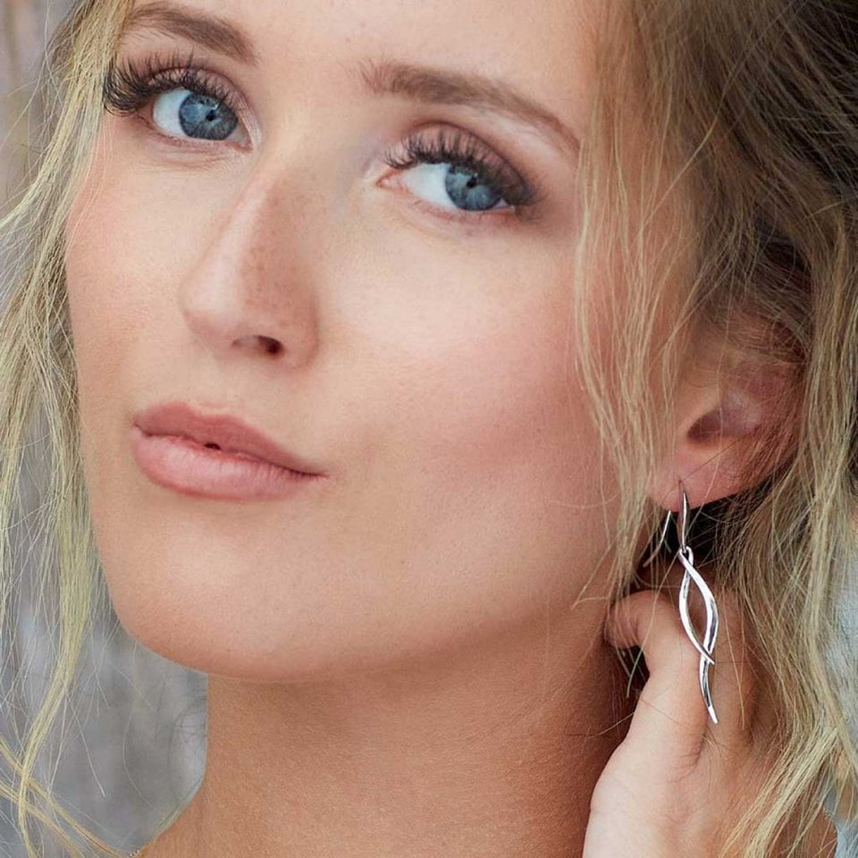 Kit Heath Ladies Entwine Twine Twist Drop Earrings