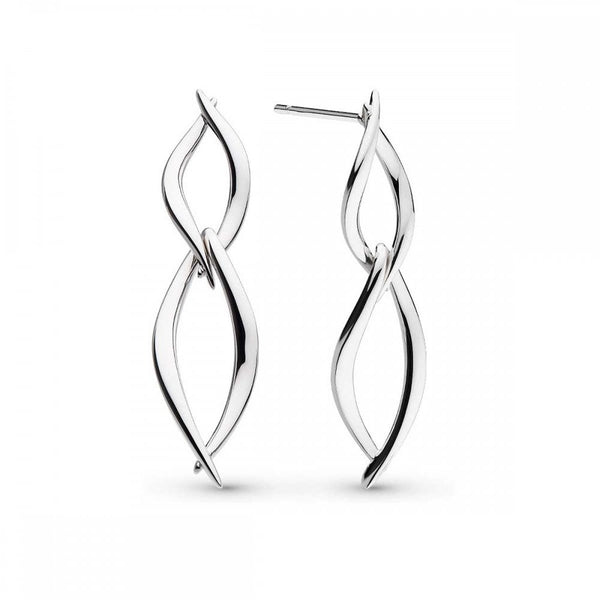 Kit Heath Ladies Entwine Twine Twist Duo Link Drop Earrings