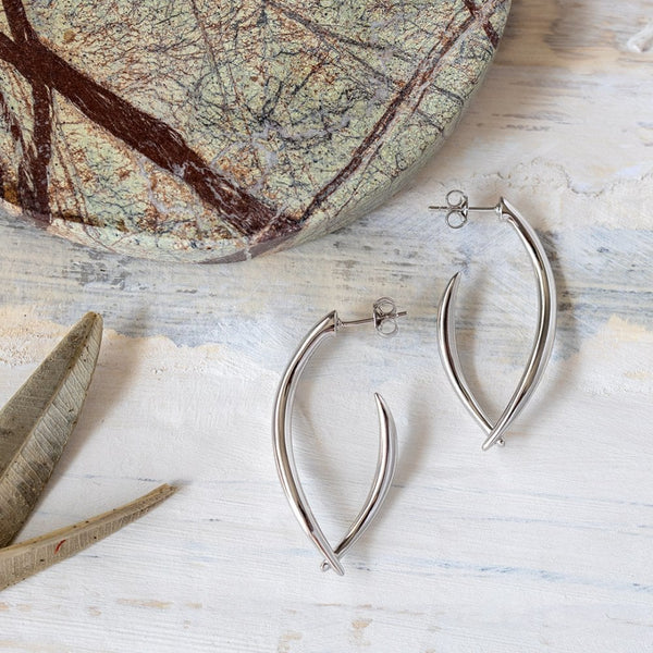 Kit Heath Ladies Entwine Twine Twist Link Grande Drop Earrings