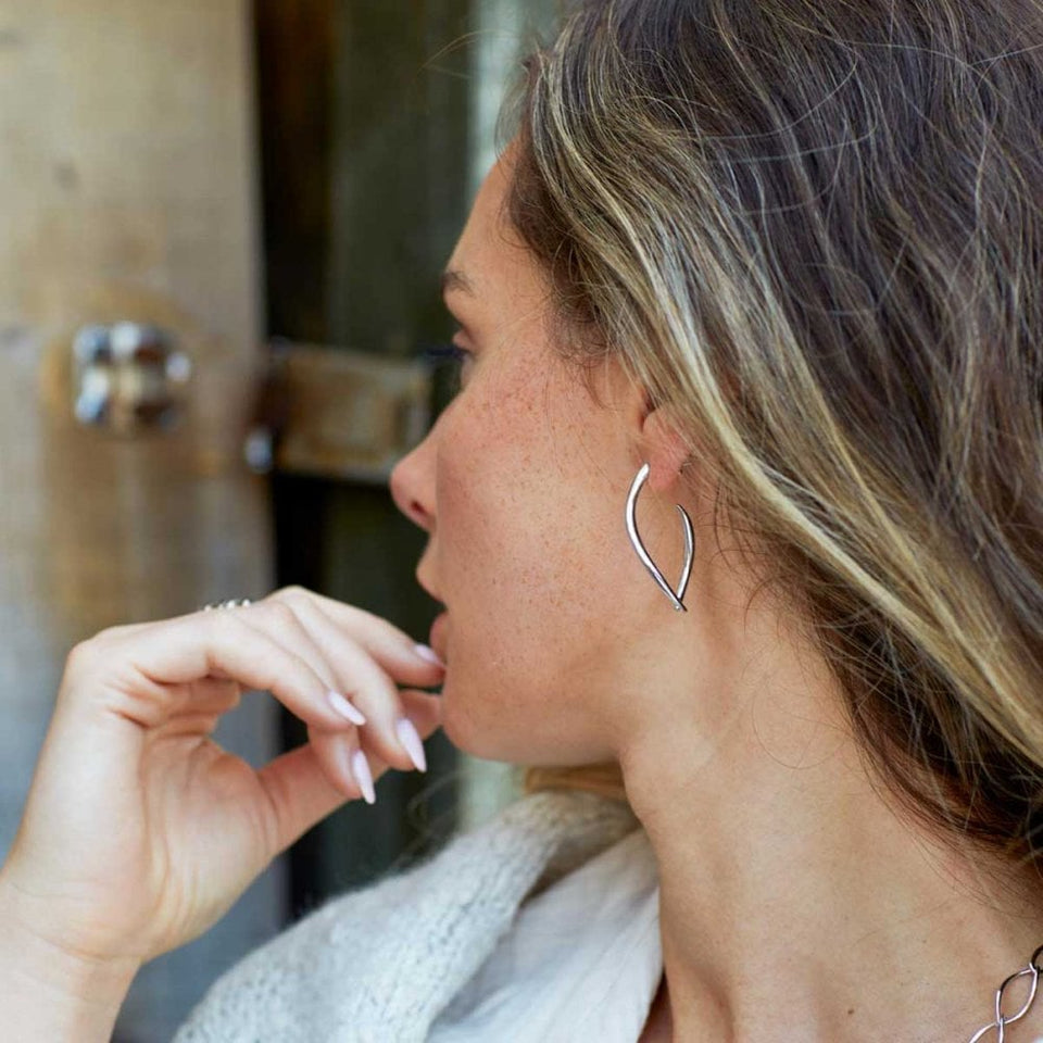 Kit Heath Ladies Entwine Twine Twist Link Grande Drop Earrings