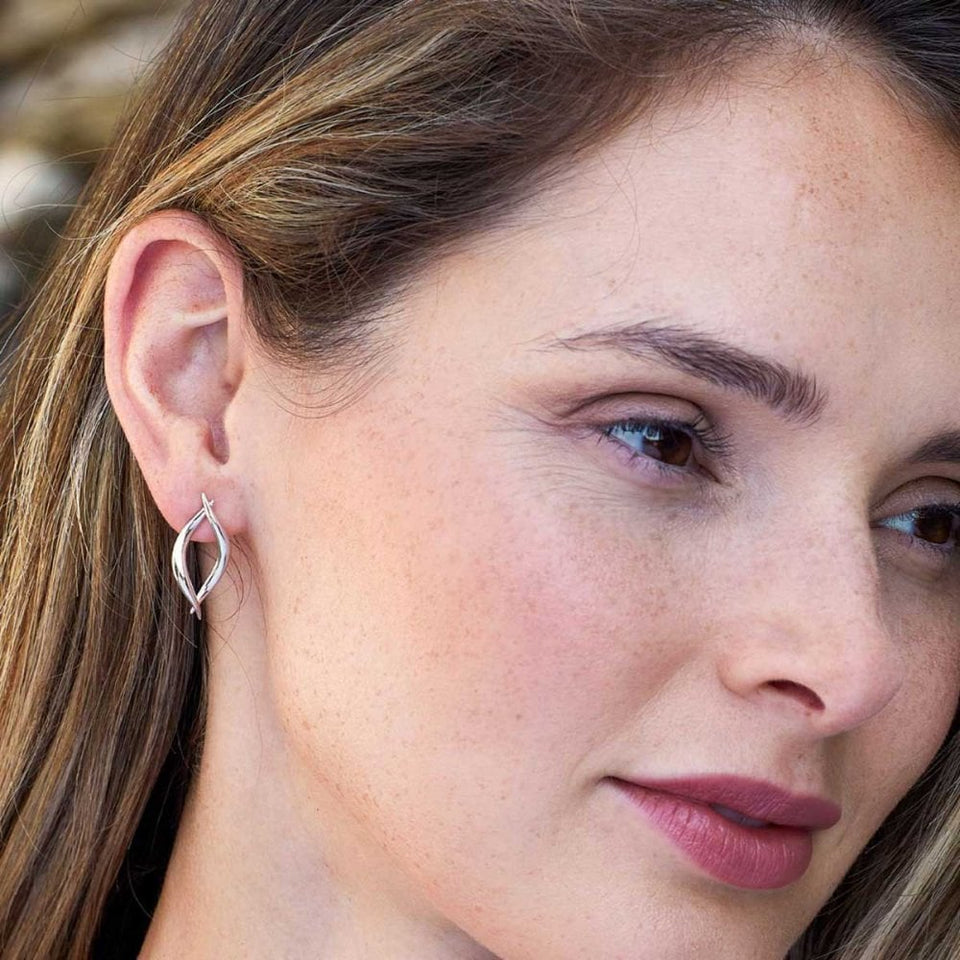 Kit Heath Ladies Entwine Twine Twist Link Stud Earrings