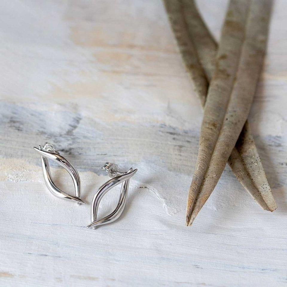 Kit Heath Ladies Entwine Twine Twist Link Stud Earrings