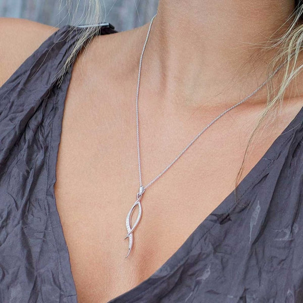 Kit Heath Ladies Entwine Twine Twist Stone Set Necklace
