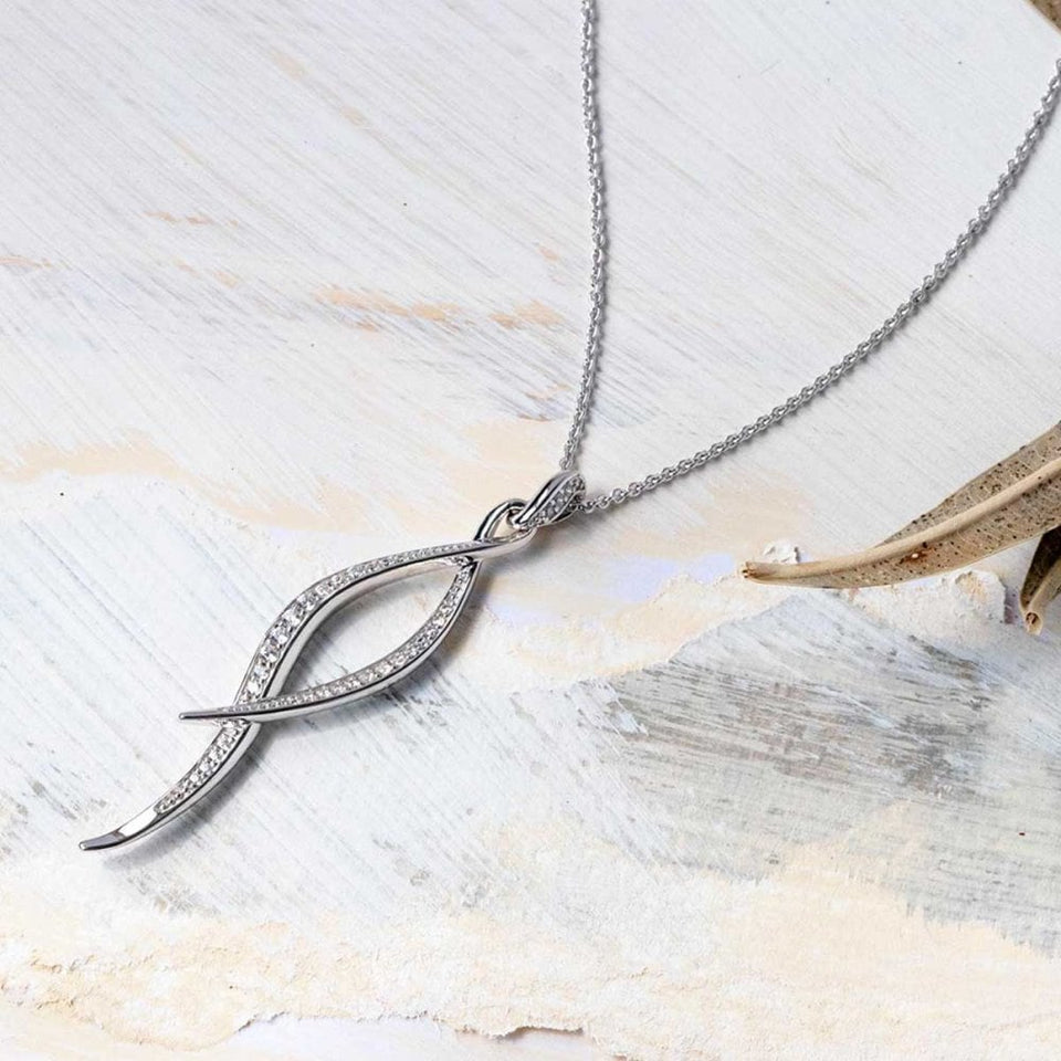Kit Heath Ladies Entwine Twine Twist Stone Set Necklace
