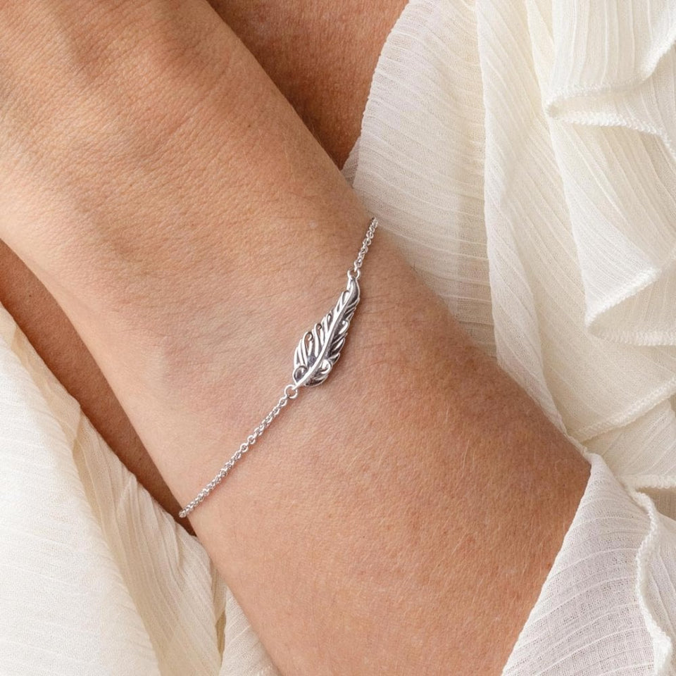 Kit Heath Ladies Feather Wisp Rhodium Plated Bracelet