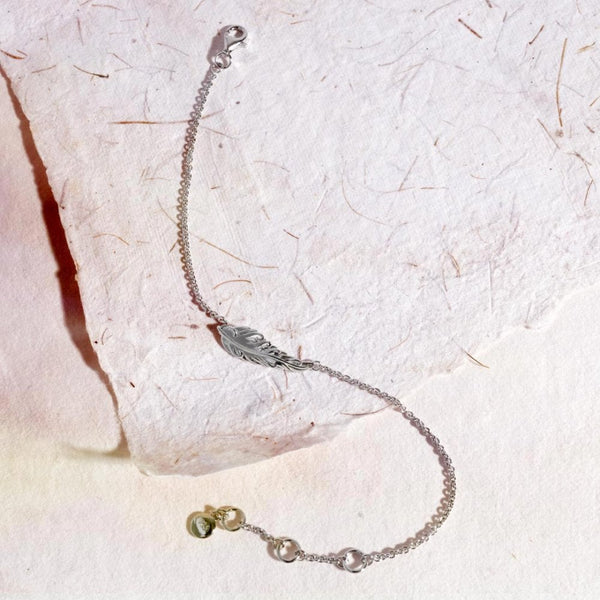 Kit Heath Ladies Feather Wisp Rhodium Plated Bracelet