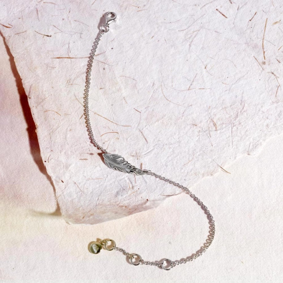 Kit Heath Ladies Feather Wisp Rhodium Plated Bracelet
