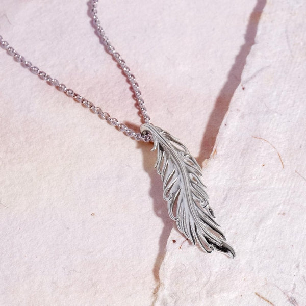 Kit Heath Ladies Feather Wisp Rhodium Plated Necklace