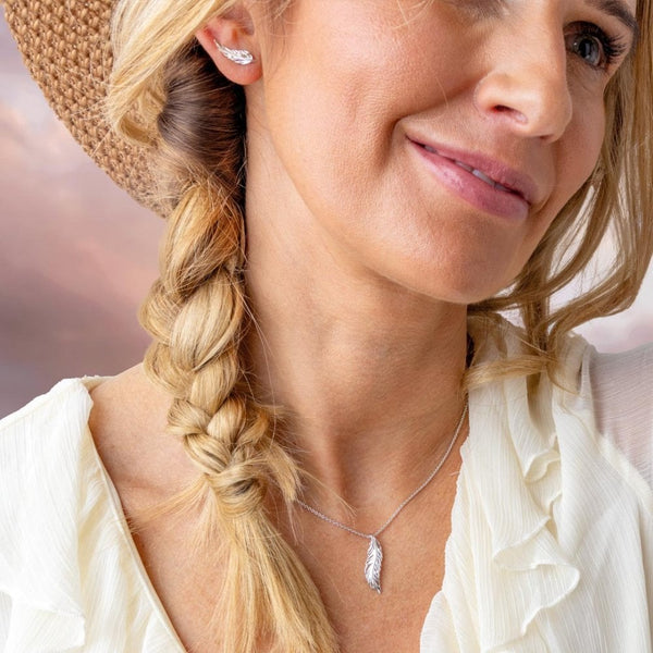 Kit Heath Ladies Feather Wisp Rhodium Plated Necklace