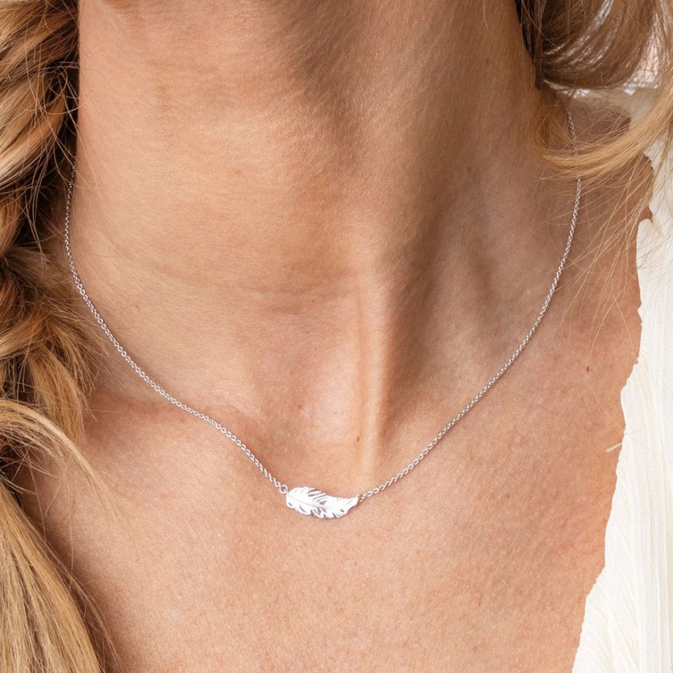 Kit Heath Ladies Feather Wisp Sterling Silver Necklace