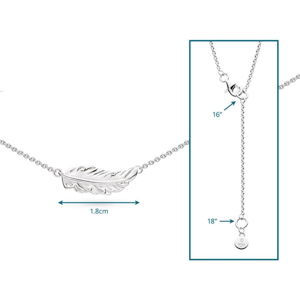 Kit Heath Ladies Feather Wisp Sterling Silver Necklace