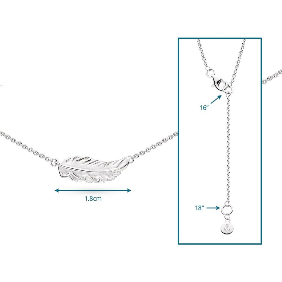 Kit Heath Ladies Feather Wisp Sterling Silver Necklace