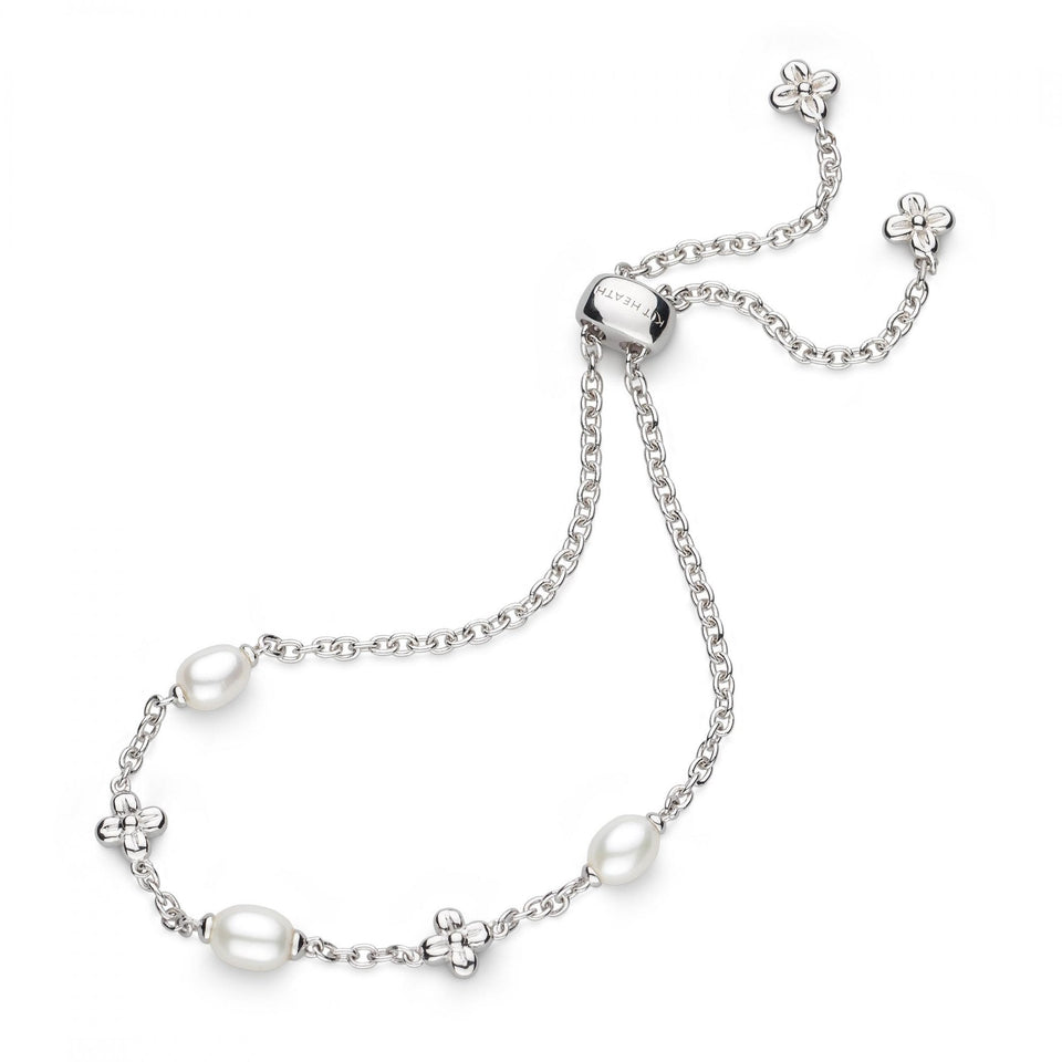 Kit Heath Ladies Flyte Honey Flower Pearl Slider Bracelet