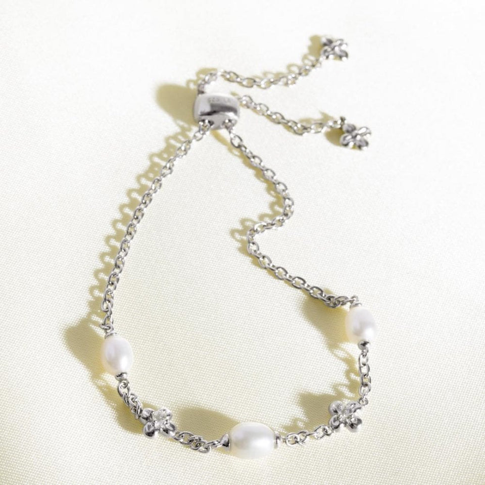 Kit Heath Ladies Flyte Honey Flower Pearl Slider Bracelet