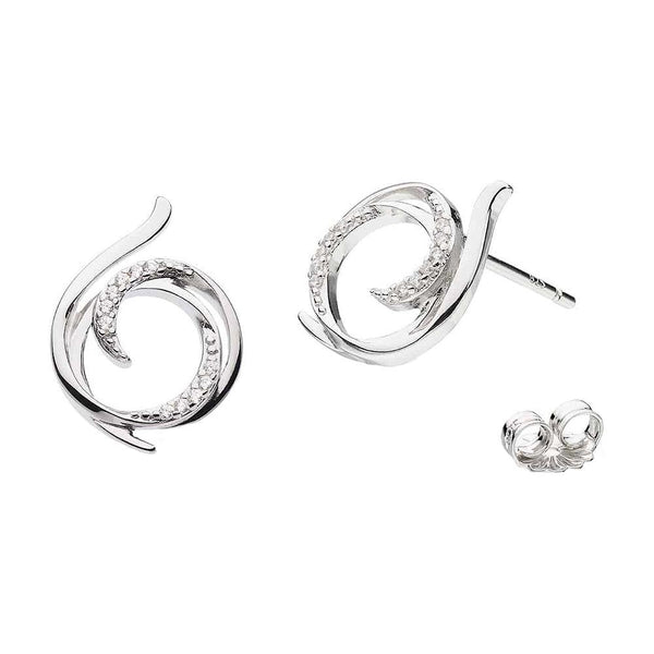 Kit Heath Ladies Helix Stone Set Wrap Stud Earrings