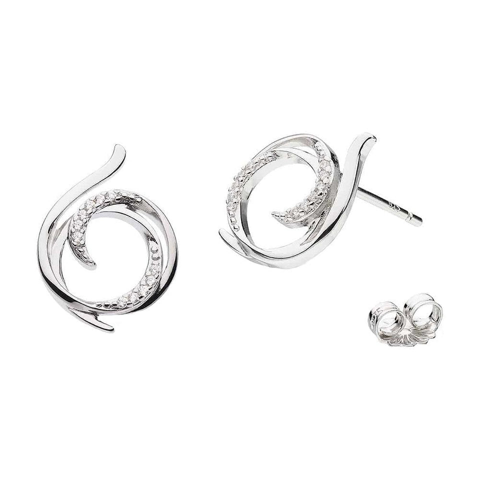 Kit Heath Ladies Helix Stone Set Wrap Stud Earrings