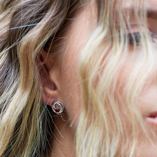 Kit Heath Ladies Helix Stone Set Wrap Stud Earrings
