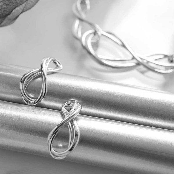 Kit Heath Ladies Infinity Grande Entwined Stud Earrings