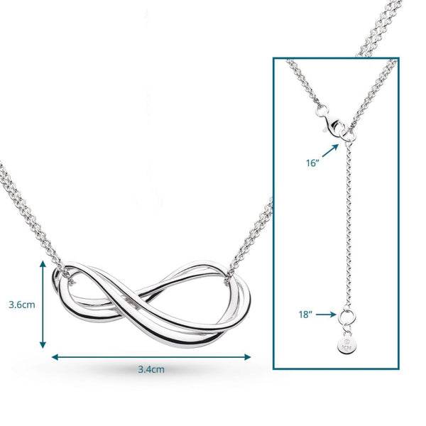 Kit Heath Ladies Infinity Twin Double Chain Necklace