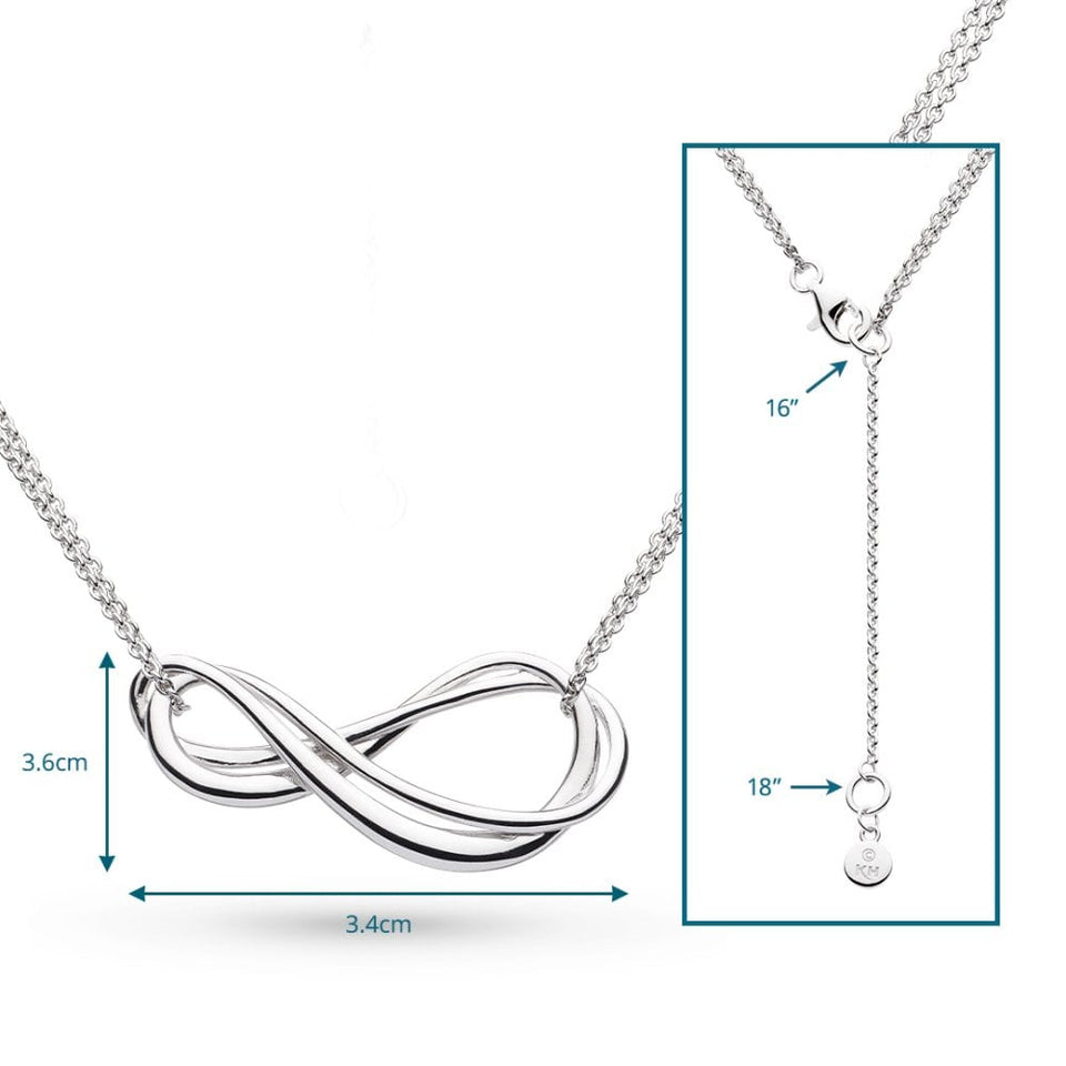 Kit Heath Ladies Infinity Twin Double Chain Necklace