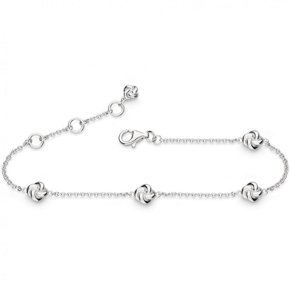 Kit Heath Ladies Marina Tide Knot Rhodium Plated Bracelet