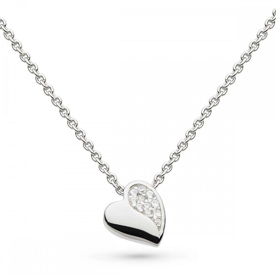 Kit Heath Ladies Miniatures Sparkle Stone Set Heart Necklace