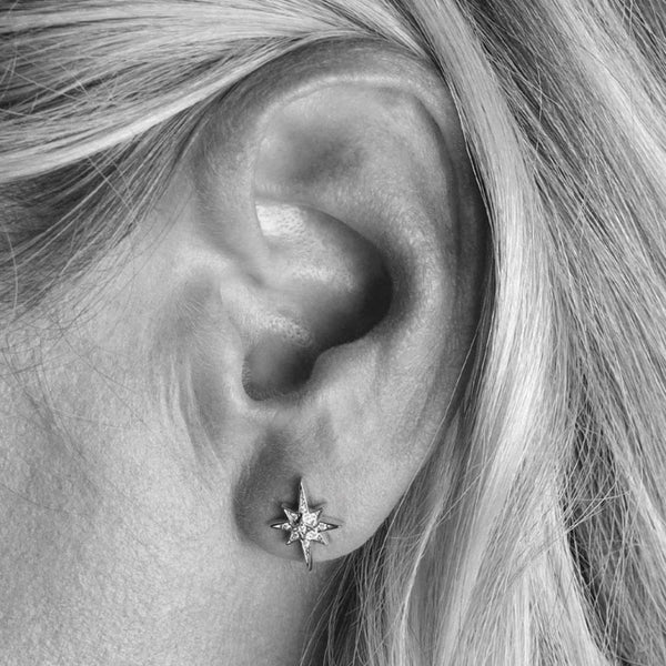 Kit Heath Ladies North Star Celeste Petite Stone Set Stud Earrings