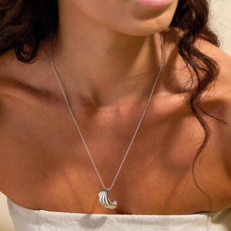 Kit Heath Ladies Oceane Shell Sterling Silver Echo Necklace