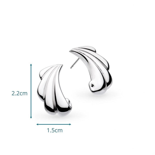 Kit Heath Ladies Oceane Shell Sterling Silver Echo Stud Earrings