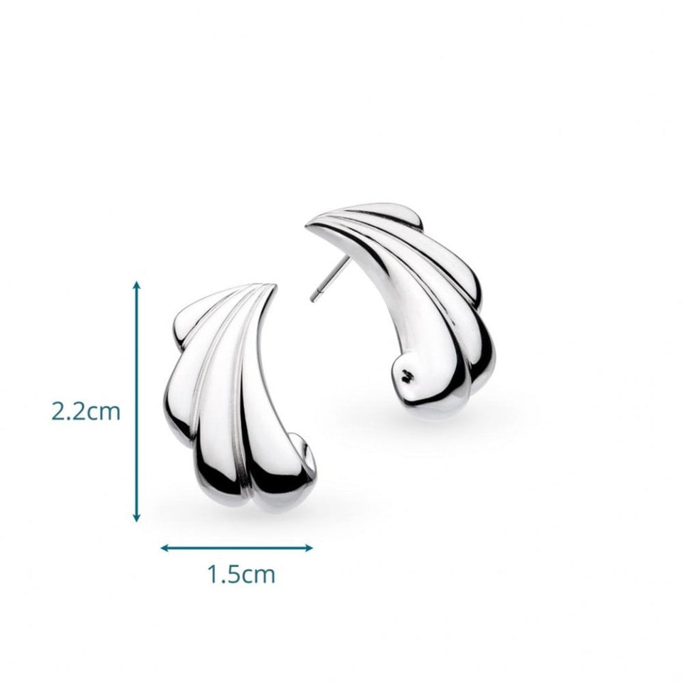 Kit Heath Ladies Oceane Shell Sterling Silver Echo Stud Earrings