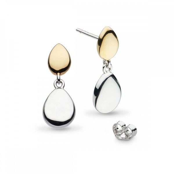 Kit Heath Ladies Pebble Golden Plated Drop Earrings