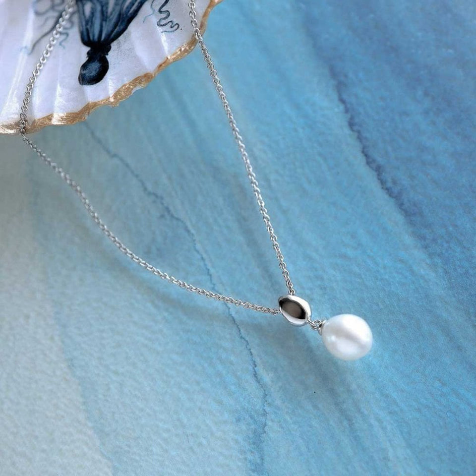 Kit Heath Ladies Pebble Pearl Drop Necklace