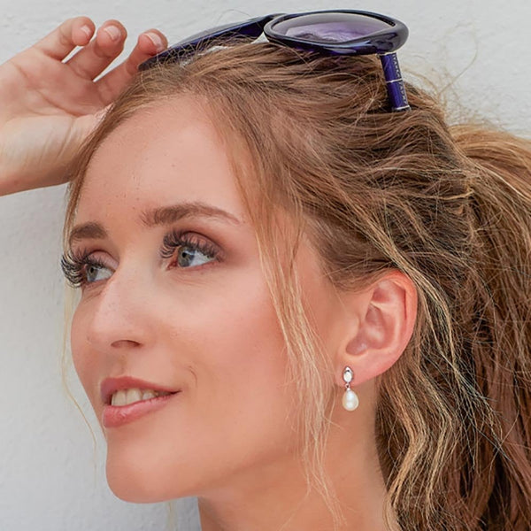 Kit Heath Ladies Pebble Pearl Droplet Earrings