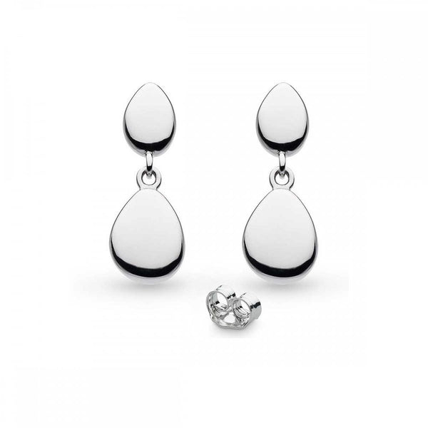 Kit Heath Ladies Pebble Twin Droplet Earrings