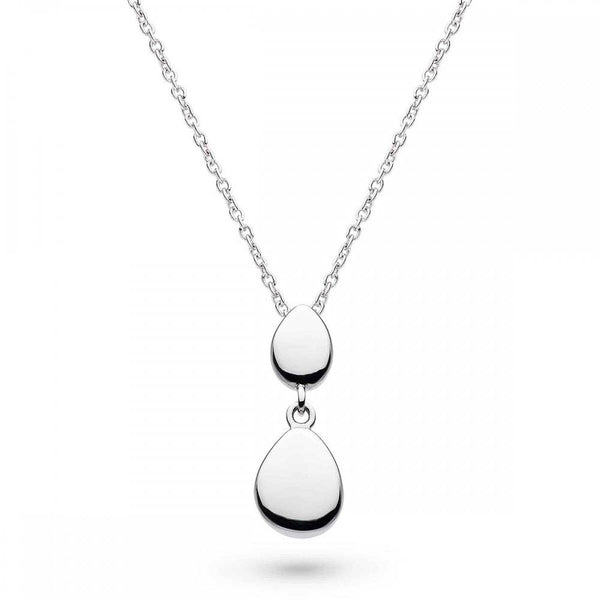 Kit Heath Ladies Pebble Twin Droplet Necklace